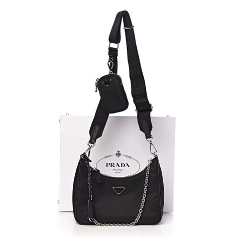 prada re-edition shoulder bag nylon black